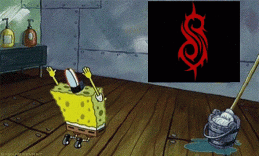 SpongeBob Praising Slipknot Band GIF