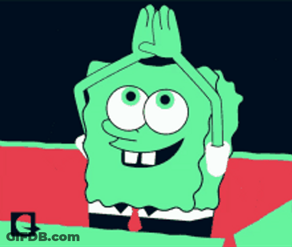 Spongebob Rainbow Basic Red Green GIF