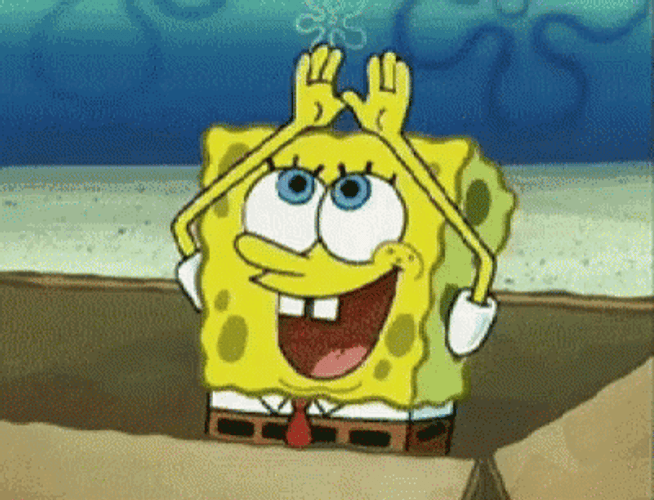 SpongeBob Rainbow No One Cares GIF