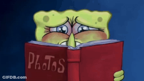 Spongebob Reading Book Saying Photos GIF