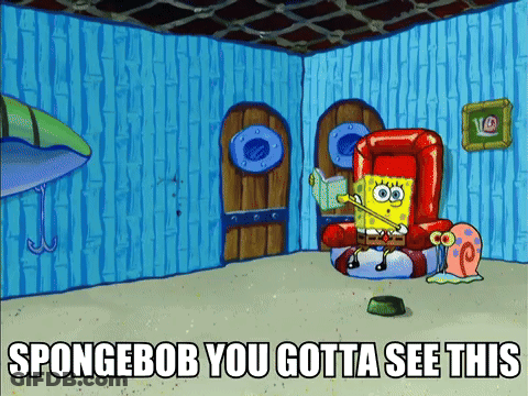 SpongeBob Reading Book You Gotta See This GIF