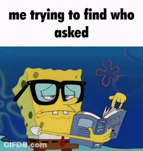 Spongebob Reading Field Guide Book GIF