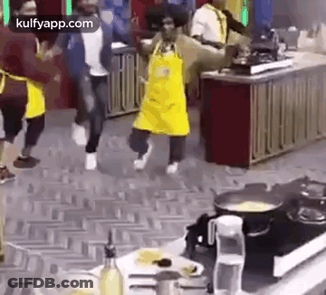 SpongeBob Reading Recipe Book Holding Bowl GIF