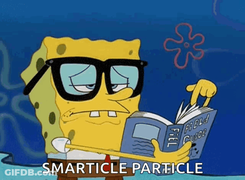 SpongeBob Reading Smarticle Particle Book GIF