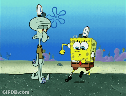 SpongeBob Ready To See His Sisters GIF