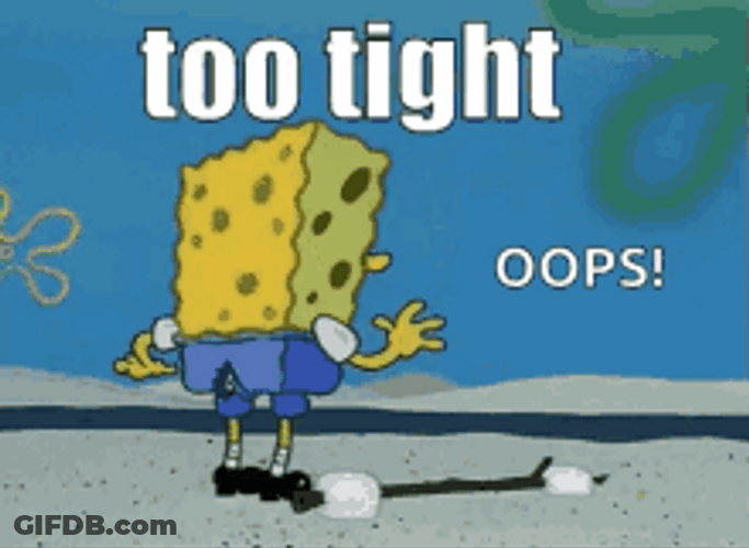 Spongebob Rip Jeans Oops Too Tight GIF