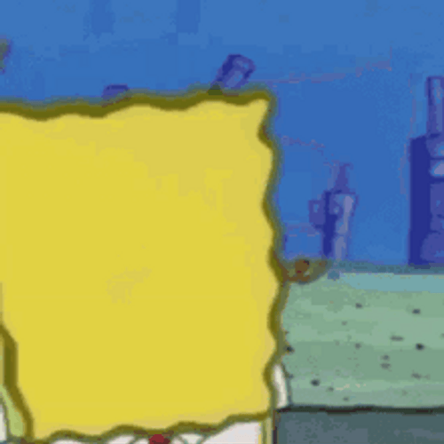 SpongeBob Running Away Shocked GIF