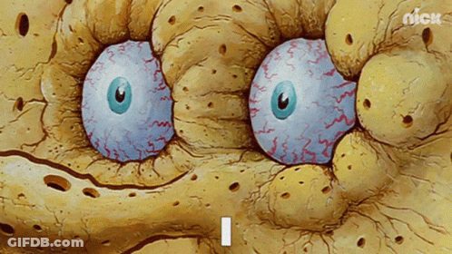 Spongebob's Eyes With Nick Logo GIF