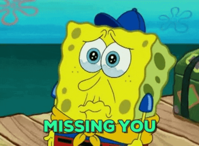 SpongeBob Sad Missing You GIF