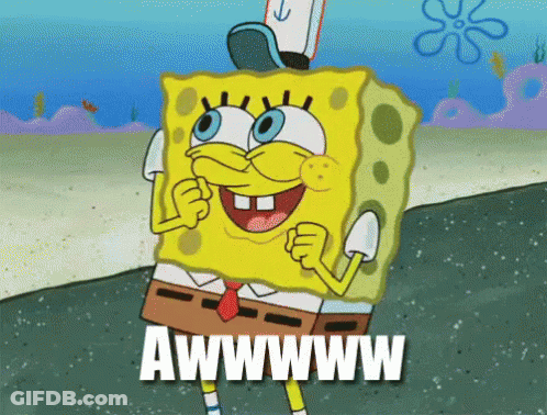 SpongeBob Saying Awwwwww GIF