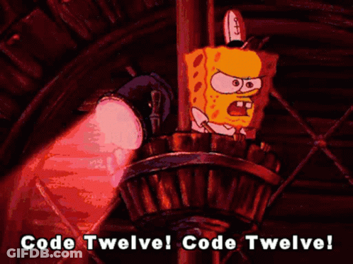 Spongebob Saying Code Twelve And Code Twelve GIF