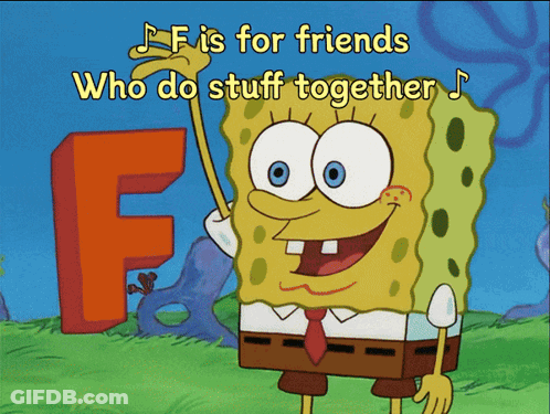 Spongebob Saying F Is For Friends GIF
