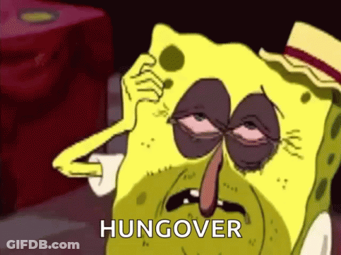 Spongebob Saying Hungover Holding Napkin GIF