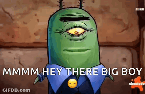 SpongeBob Saying Mmmm Hey There Big Boy GIF