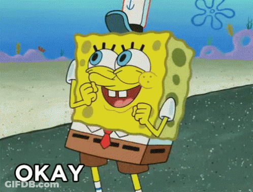 SpongeBob Saying Okay GIF