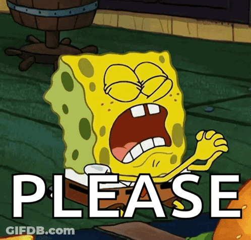SpongeBob Saying Please At Barrel GIF