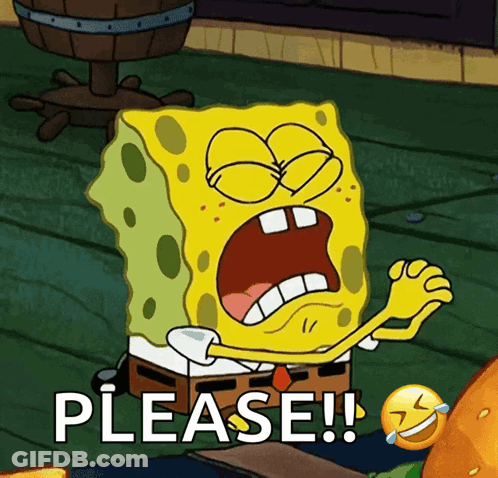 SpongeBob Saying Please With Smiley GIF