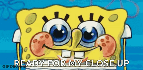 SpongeBob Saying Ready For My Close Up GIF