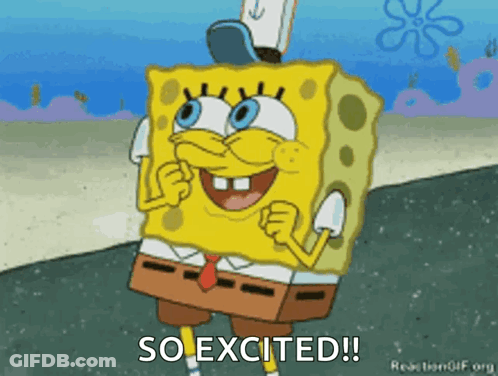 SpongeBob Saying So Excited GIF