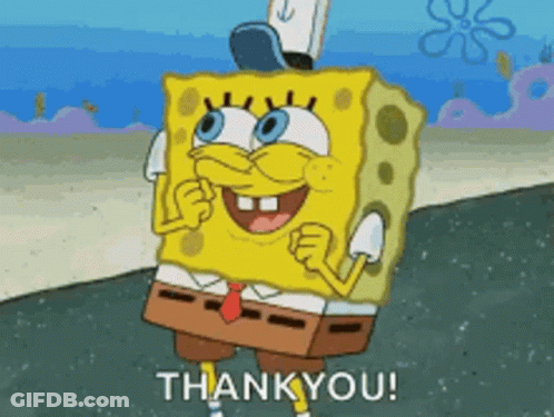 SpongeBob Saying Thank You GIF