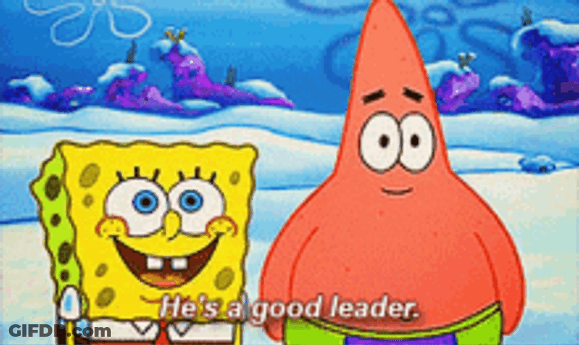 Spongebob Saying That Patrick Can Take Leadership GIF