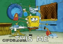 SpongeBob Saying This Me While Ironing Clothes GIF