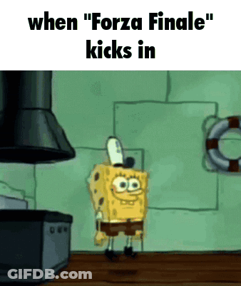 SpongeBob Saying When Forza Finale Kicks In GIF