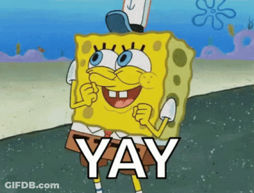 SpongeBob Saying Yay GIF