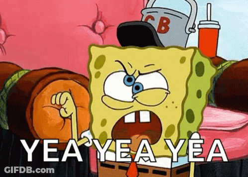 SpongeBob Saying Yea Yea Yea On Bed GIF