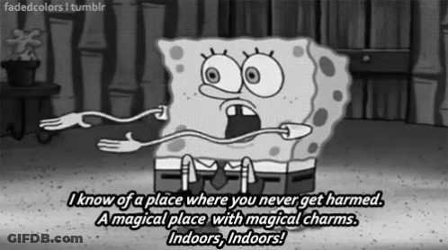 Spongebob Says I Know Of A Place Where You Never Get Harmed Indoors Indoors GIF