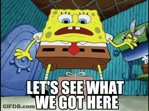 Spongebob Says Let 'S See What We Got Here GIF