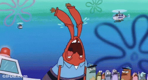 SpongeBob Screaming In Water GIF
