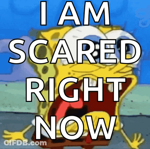 SpongeBob Screaming Scared Right Now GIF