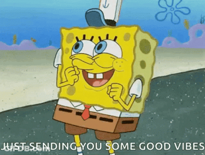 Spongebob Sending Good Vibes GIF