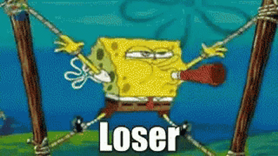 SpongeBob Shouting Loser GIF