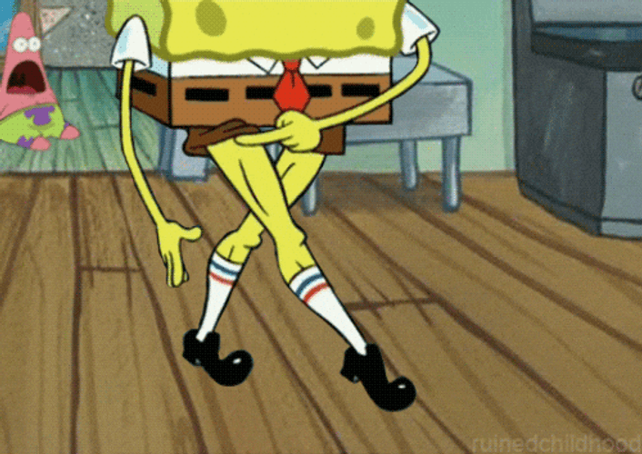 Spongebob Shows Single Leg Deadlift GIF