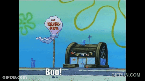 Spongebob Sign Saying The Krusty Krab GIF