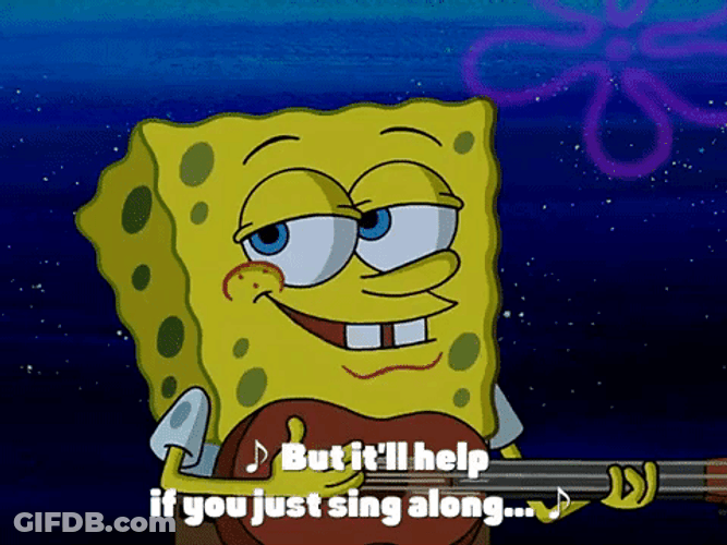 Spongebob Singing Along GIF
