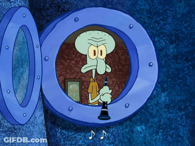 Spongebob Singing Angry Playing Squidward GIF