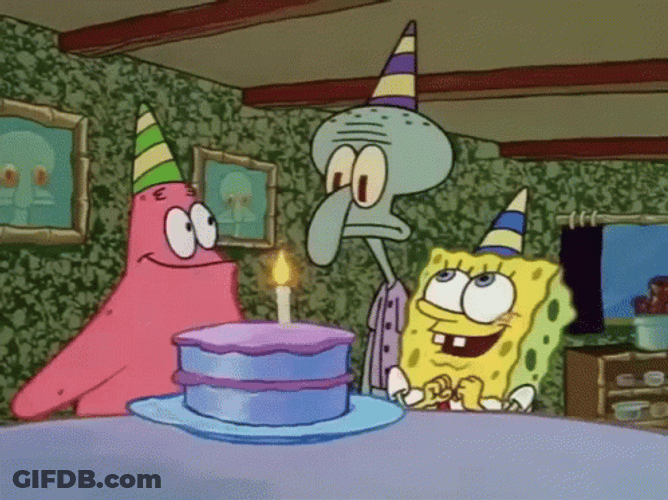 Spongebob Singing Happy Birthday Squidward GIF
