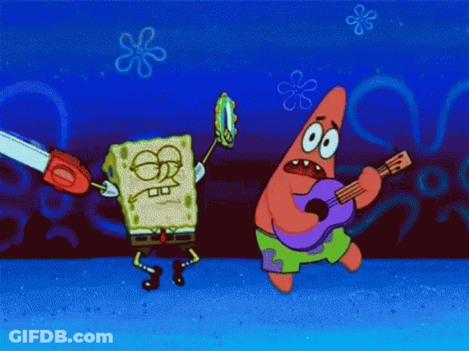 Spongebob Singing Rocking GIF