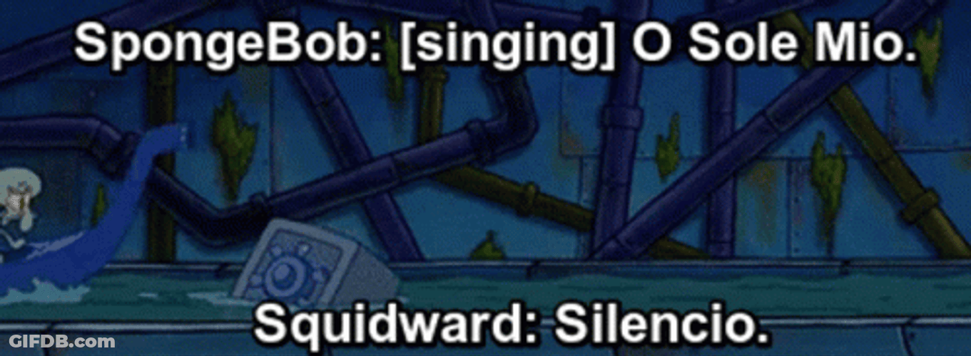 Spongebob Singing Silencio GIF