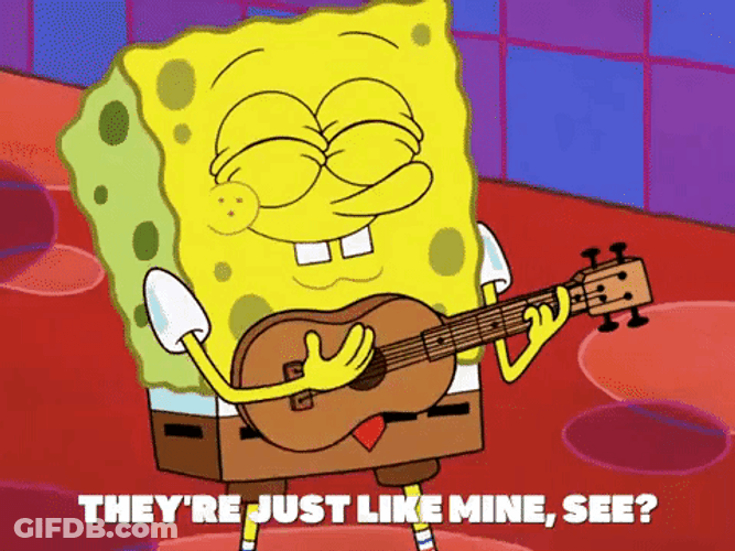 Spongebob Singing They're Just Like Mine GIF