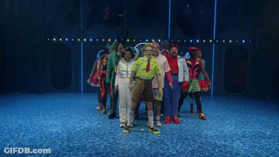 Spongebob Singing With Characters Opera Live GIF