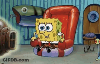 Spongebob Sitting In Red Chair GIF