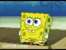 SpongeBob Sitting On Beach GIF