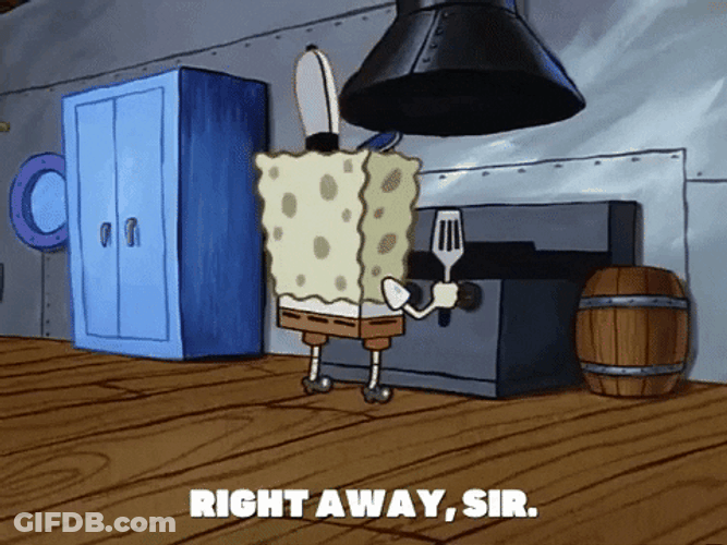 SpongeBob Sleepy During Work Time GIF