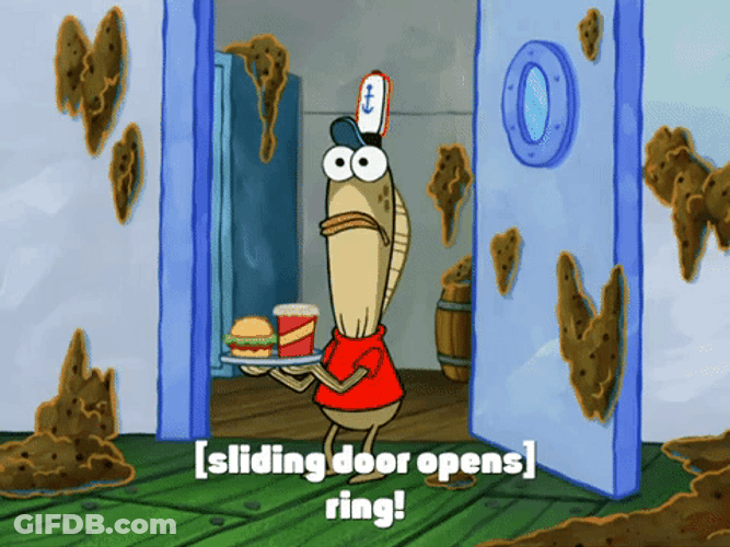 Spongebob Sliding Door Opening Ring GIF