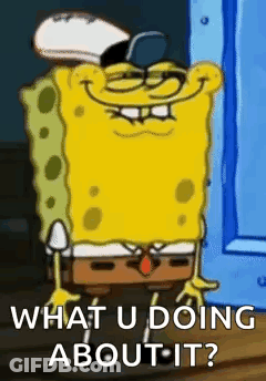 Spongebob Smiling At Blue Door GIF