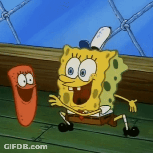 SpongeBob SquarePants And A Sausage GIF
